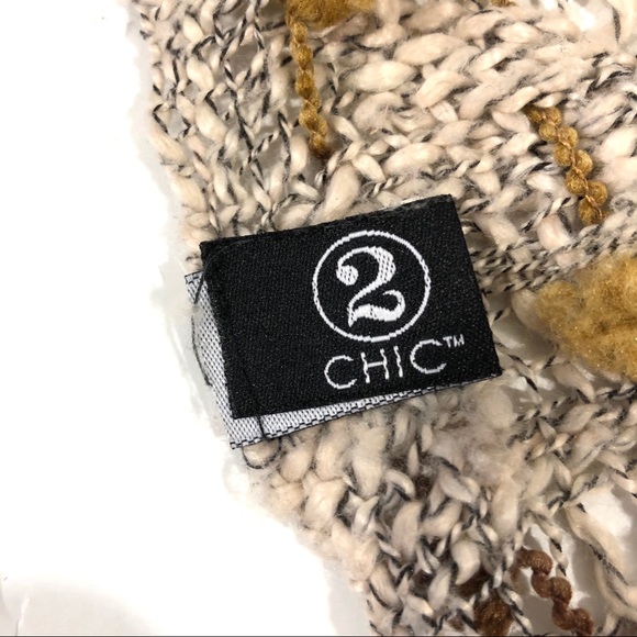 2 Chic Beige Loose Knit Scarf - Picture 8 of 8